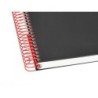 Cuaderno espiral a5 micro antartik tapa forrada120h 90 gr cuadro 5mm 5 bandas6 taladros color negro
