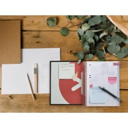 Cuaderno espiral a5 micro antartik tapa forrada120h 90 gr cuadro 5mm 5 bandas6 taladros color negro