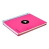 Cuaderno espiral a5 micro antartik tapa forrada 120h 90 gr cuadro 5mm 5 banda s 6 taladros color rosa