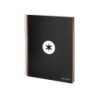 Cuaderno espiral a4 micro antartik tapa forrada 120h 90 gr cuadro 5mm 5 bandas 4 taladros color negro