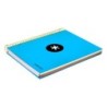 Cuaderno espiral a5 micro antartik tapa forrada120h 90 gr cuadro 5mm 5 bandas6 taladros color azul