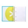 Cuaderno espiral a5 micro antartik tapa forrada120h 90 gr cuadro 5mm 5 bandas6 taladros color azul
