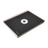 Cuaderno espiral a4 micro antartik tapa forrada 120h 90 gr cuadro 5mm 5 bandas 4 taladros color negro