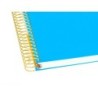 Cuaderno espiral a5 micro antartik tapa forrada120h 90 gr cuadro 5mm 5 bandas6 taladros color azul