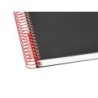 Cuaderno espiral a4 micro antartik tapa forrada 120h 90 gr cuadro 5mm 5 bandas 4 taladros color negro