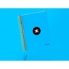 Cuaderno espiral a5 micro antartik tapa forrada120h 90 gr cuadro 5mm 5 bandas6 taladros color azul