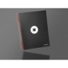 Cuaderno espiral a4 micro antartik tapa forrada 120h 90 gr cuadro 5mm 5 bandas 4 taladros color negro