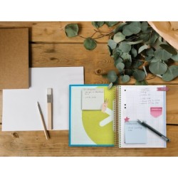 Cuaderno espiral a5 micro antartik tapa forrada120h 90 gr cuadro 5mm 5 bandas6 taladros color azul