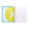 Cuaderno espiral a5 micro antartik tapa forrada 120h 100 gr horizontal 5 bandas 6 taladros color azul