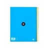 Cuaderno espiral a4 micro antartik tapa forrada 120h 90 gr horizontal 5 bandas 4 taladros color azul