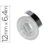 Cinta dymo acero inoxidable 12mm x 6,40mt sin adhesivo para rotuladora