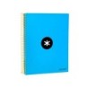 Cuaderno espiral a4 micro antartik tapa forrada 120h 90 gr horizontal 5 bandas 4 taladros color azul