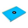 Cuaderno espiral a4 micro antartik tapa forrada 120h 90 gr horizontal 5 bandas 4 taladros color azul