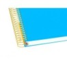 Cuaderno espiral a4 micro antartik tapa forrada 120h 90 gr horizontal 5 bandas 4 taladros color azul
