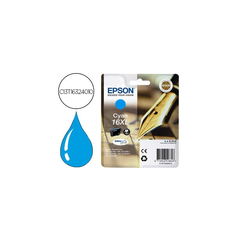 Ink-jet epson 16xl wf2010w wf2510wf wf2520nf wf2530wf wf2540wf cian 450 pag