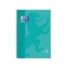 Bloc espiral oxford tapa extradura microperforado din a4 80 hojas cuadros 5 mm color menta hielo