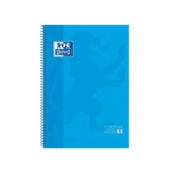 Bloc espiral oxford european book tapa extradura din a4 80 hojas cuadricula 5 mm color turquesa