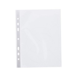 Funda multitaladro q-connect din a5 100 mc cristal 6 taladros bolsa de 10 unidades