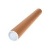 Tubo de carton q-connect portadocumentos cartoncillo encolado reciclado 1,8 mm con 2 tapas de plastico 60x640 mm