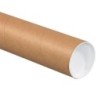 Tubo de carton q-connect portadocumentos cartoncillo encolado reciclado 1,8 mm con 2 tapas de plastico 60x640 mm
