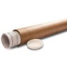 Tubo de carton q-connect portadocumentos cartoncillo encolado reciclado 1,8 mm con 2 tapas de plastico 60x640 mm