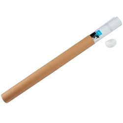 Tubo de carton q-connect portadocumentos cartoncillo encolado reciclado 1,8 mm con 2 tapas de plastico 60x640 mm