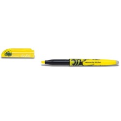 Rotulador pilot frixion light fluorescente borrable punta defibra color amarillo