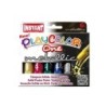 Tempera solida en barra playcolor escolar caja de 6 colores metalizados surtidos