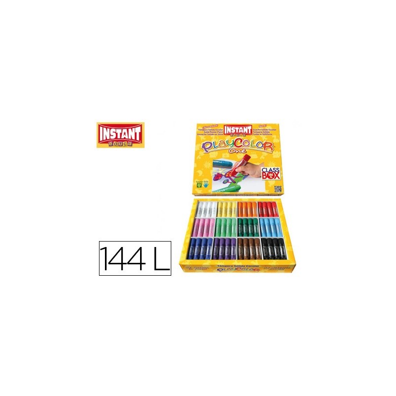 Tempera solida en barra playcolor escolar caja de 144unidades 12 colores surtidos Tempera solida en barra playcolor escolar caja de 144unidades 12 colores surtidos
