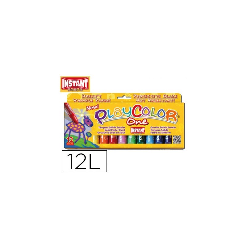 Tempera solida en barra playcolor escolar caja de 12 colores surtidos Tempera solida en barra playcolor escolar caja de 12 colores surtidos