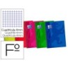 Bloc espiral oxford tapa plastico optik paper folio 80 hojas 90 gr cuadros 4 mm