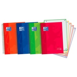 Bloc espiral oxford tapa extradura optik paper microperforado din a4 120 h 50% hojas gratis cuadros 5 mm