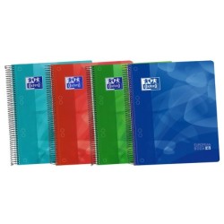 Bloc espiral oxford tapa plastico optik paper microperforado din a5 120 h 50% hojas gratis cuadros 5 mm