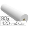Papel reprografia para plotter 420mmx50mt 80gr impresion ink-jet