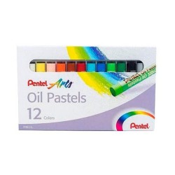 Lapices pentel oil pastel caja de 12 colores surtidos