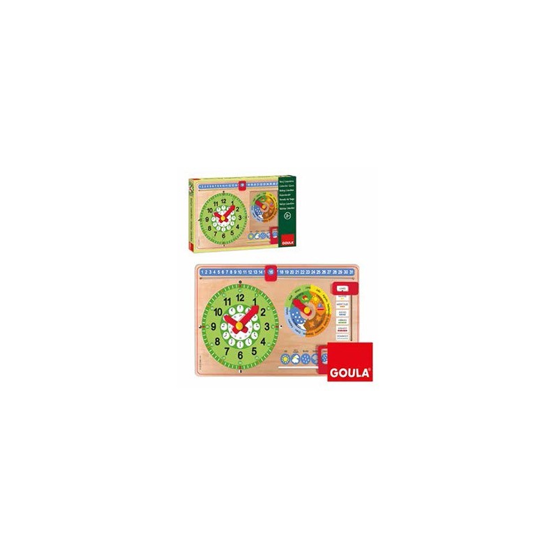 Juego goula didactico reloj calendario castellano