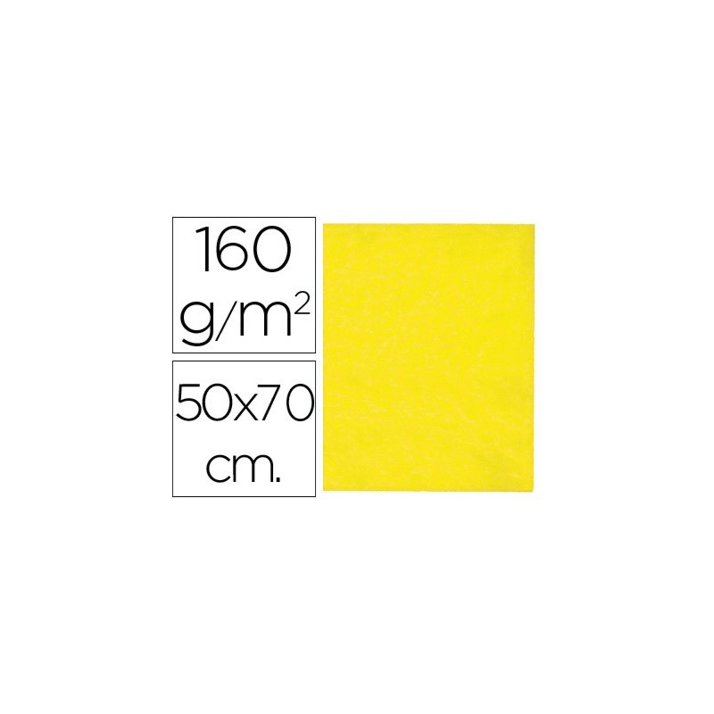 Fieltro liderpapel 50x70 cm amarillo 160 g/m2