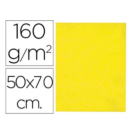 Fieltro liderpapel 50x70 cm amarillo 160 g/m2