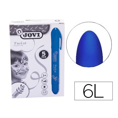 Barra de maquillaje jovi twist make-up azul caja de 5 unidades