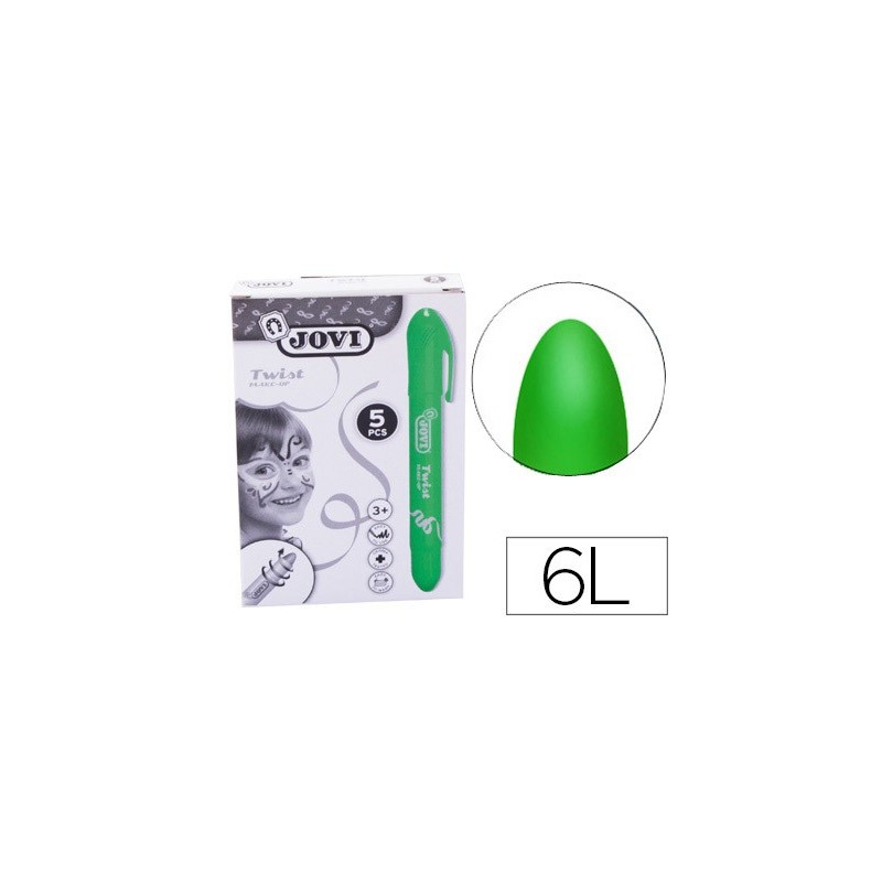 Barra de maquillaje jovi twist make-up verde caja de 5 unidades