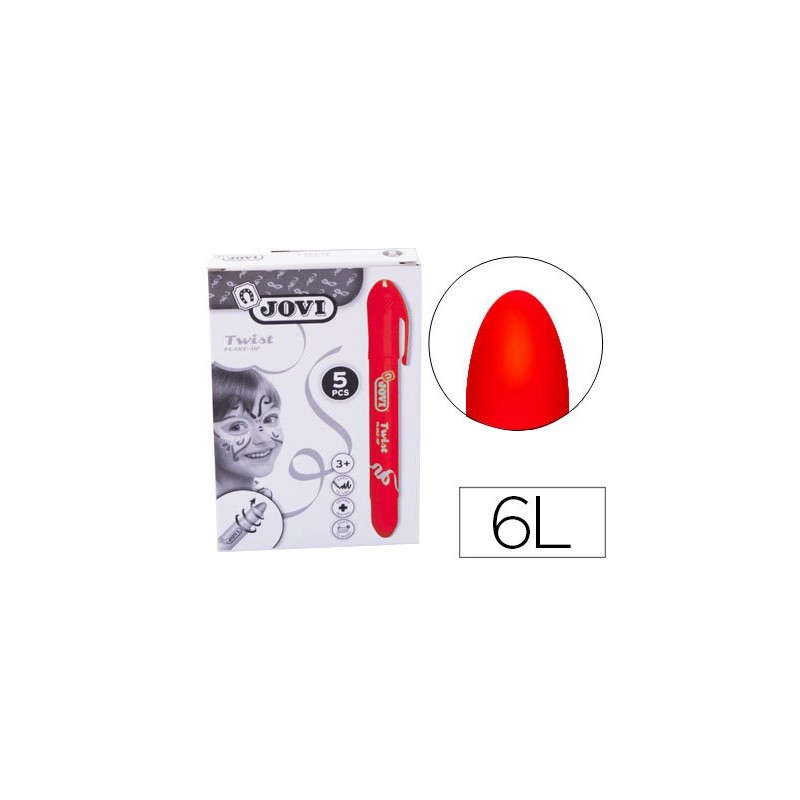 Barra de maquillaje jovi twist make-up rojo caja de 5 unidades