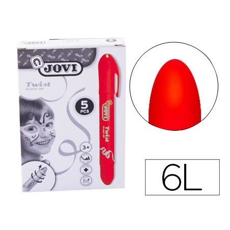 Barra de maquillaje jovi twist make-up rojo caja de 5 unidades