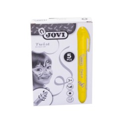 Barra de maquillaje jovi twist make-up amarillo caja de 5 unidades