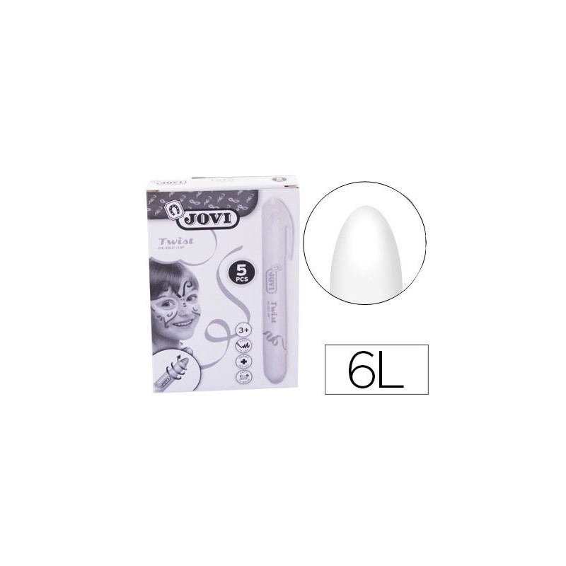 Barra de maquillaje jovi twist make-up blanca caja de 5 unidades