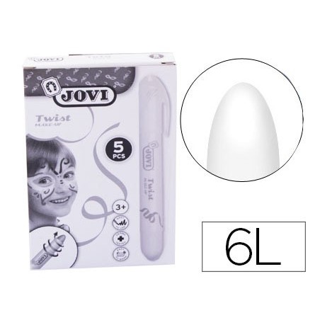 Barra de maquillaje jovi twist make-up blanca caja de 5 unidades