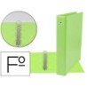 Carpeta liderpapel 4 anillas 40 mm redondas plastico folio color verde pistacho