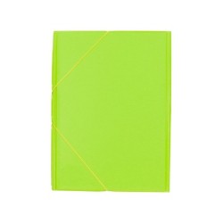 Carpeta liderpapel gomas plastico folio solapas color verde pistacho
