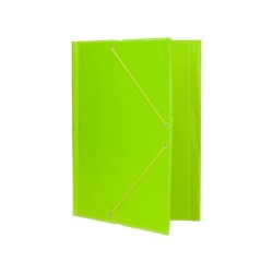Carpeta liderpapel gomas plastico folio solapas color verde pistacho