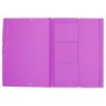 Carpeta liderpapel gomas plastico folio solapas color lila