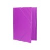 Carpeta liderpapel gomas plastico folio solapas color lila